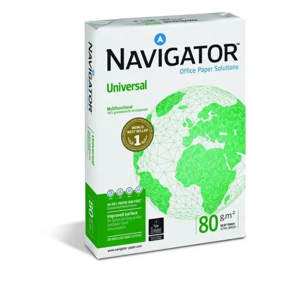 Carta A4 Navigator Universal 80gr in confezione esclusiva da 5 risme da 500 fogli - immagine 2